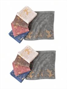 1/5/10 块方形手帕 34*34cm，简约提花图案，吸水速干，适用于浴室、厨房、旅行、酒店、户外，适合男士、女士和情侣的礼物，四季洗碗布厨房巾 - 彩色 - 查看 14
