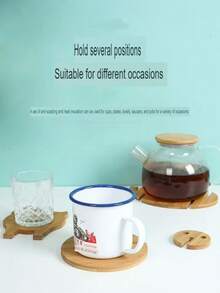 Juego de 7-8 posavasos de bambú, almohadillas aislantes del calor para tazas, platos, ollas, con diseños de animales lindos, decoración de mesa, excelente regalo de cumpleaños