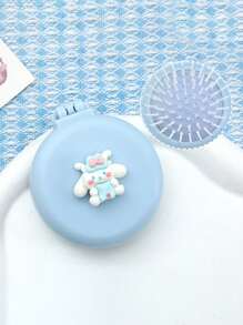 Sanrio 1/2 件 's   迷你发刷带化妆镜便携式折叠梳子适合旅行和日常使用（某些部件可能是随机的）