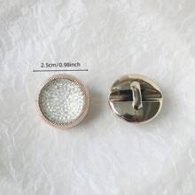 6/10/12/20 件黑白珠光纹理猫眼树脂纽扣，百搭时尚装饰纽扣，适用于西装、外套、毛衣、开衫、衬衫、DIY 配饰 - 黑與白 - 查看 39