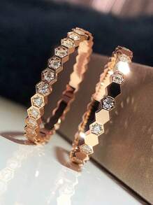 3件套蜂窝戒指首饰套装 - 时尚首饰套装，适合日常佩戴，也是圣诞节、新年、情人节和其他节日的礼物之选。