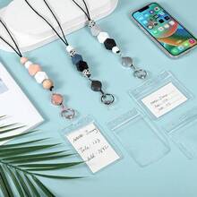 9 In 3 Set Retractable Lanyard For ID Badges, Teacher Lanyard With Badge Holders Beaded Cute Lanyards For ID Badges And Keys Teacher Appreciation Gifts Office Gift For Coworkers-885194