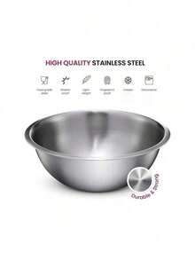 Stainless Steel Mixing Bowls (Set Of 6) Stainless Steel Mixing Bowl Set - Easy To Clean, Nesting Bowls For Space Saving Storage, Great For Cooking, Baking, Prepping - Silver 6-piece Set - View 7