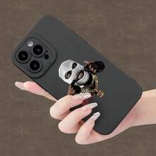 Funda para teléfono Eye Soft Phone, impresión de patrón de salto, teléfono mate, 360 grados completo, teléfonos inteligentes adecuados como 11, 12, 13, 14, 15 Pro 16 XR X/ XS, 8 Plus SE - Negro - Ver 4