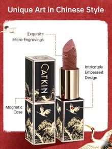 Catkin Rouge Carving Matte Lipstick, Waterproof Long-Lasting Satin Moisturizing Smooth Lipstick CR172 Limited Edition - CR172 (Limited Edition) - View 5