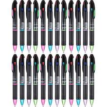 24 Pack 0.7mm 4 Color Multicolor Ballpoint Pens, 4-In-1 Multi Colored Gel Ink Retractable Ball Point Pens Gifts For School Student Office Teacher Nurse Staff Holiday Party Favors-976470 - 24 - Xem 1