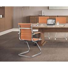 WAHSON OFFICE CHAIRS 2PCS PU Leather Office Chair Metal Frame Conference Chair For Meeting Room/Reception Area - Brown - View 6