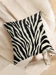 2pcs Black And Beige Abstract Texture Cushion Covers, 45.72x45.72cm, Decorative Throw Pillow Covers, Square Shape, Machine Washable, Zipper Closure, Suitable For Sofa, Bed, Bedroom, Car And Living Room Decor - Black and White - View 9