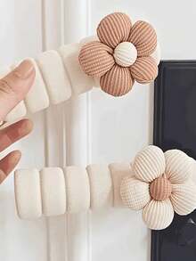 4-1 Pc Light Color Floral Door Handle Protector, Quiet Anti-Collision Door Guard, Static Electric Door Handle Protector To Prevent Damage To Walls And Door Locks, Suitable For Bathroom, Outdoor, Bedroom, Door Handles