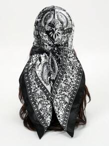 1 pieza Pañuelo casual con estampado de paisley