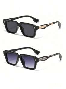 SeeBand Gafas de moda con montura cuadrada rectangular para hombres y mujeres, gafas de diseñador con estilo retro de los 90