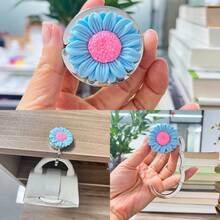 3D Chrysanthemum Foldable Hook, Portable Desk-Side Bag Hanger, Craft Accessory, Multi-Use Decorative Purse Holder For Office Desk, Home Table, Dorm Room And Kitchen Counter, Compact Lightweight Travel-Friendly Hook For Handbags, Backpacks, Shopping Bags And Umbrellas, Elegant Floral Design Gift Idea For Birthday, Bridal Shower, Wedding, Halloween Party, Thanksgiving Gatherings And Christmas Stocking Stuffer, Easy Carry Clip-On Organizer For Everyday Convenience - Multicolor - View 13