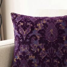 1pc 17.72 X 17.72 Inch Pillowcase Light Luxury Sofa Cushion Cut Velvet Fabric Pillowcase No Pillow Core Living Room Nordic Modern Minimalist Model Room Villa B & B Bedside Pillow - 紫色 - 查看 5