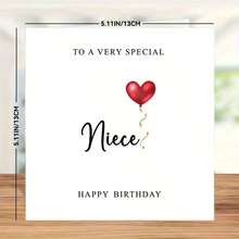 Sister-Exclusive Birthday Card With Envelope - Suitable For Any Relative, A Must-Have For Daily Office Use. - 賀卡+信封 - 查看 10