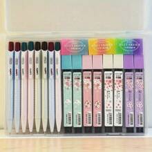 12 支装粉彩自动铅笔套装：轻巧，可伸缩 0.5/0.7 毫米笔尖，适用于艺术和写作，握感舒适 | 2025 返校季 | 学校用品 课堂必需品 | 考试用品 | 学习套装 | 宿舍必需品 | 数学课工具 | 青少年大学生用品 | 高中必备品 | 家庭作业铅笔 - 彩色 - 查看 8
