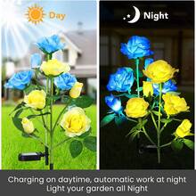 NetHong 5 Head LED Solar Power Flower Lights Outdoor Garden Path Luminous Lamps UK - Multicolor - View 5