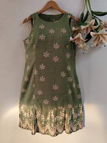 Women's Dress - Verde militar - Ver 1