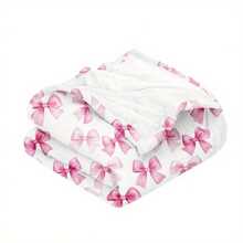Bowknot Prints Ultra-Soft Flannel Throw Blanket Digital Printing, 280gsm, All-Season Comfort Polyester Blankets Great Gift For Friend, Family, Wedding, Birthday,Warm,Soft,Comfortable,Cozy Personalized Ideal Gifts For Him,Her,Boyfriend,Girlfriend,Dad,Mom,Family,Friends,Pets ,For Anniversaries,Valentine's Day,Mother's Day,Birthdays,Father's Day,Weddings,Graduation,Christmas,Housewarming Sofa,Bed,Car,Bedroom,Living Room,Office,Outdoor Camping,Beach,Wall Decoration - 多色10 - 查看 4
