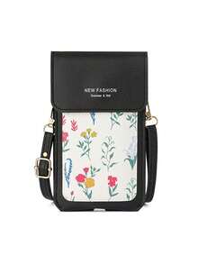 触屏手机包，女童小号单肩斜挎包，迷你印花斜挎包，女士钱包，秋季 - 彩色 - 查看 14