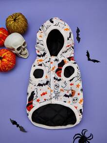 1pc Pet Coat & Vest, Soft & Comfortable Cat/Dog Clothing, Suitable For Outdoor & Indoor Wear, Warm Hooded Sweatshirt For Autumn/Winter