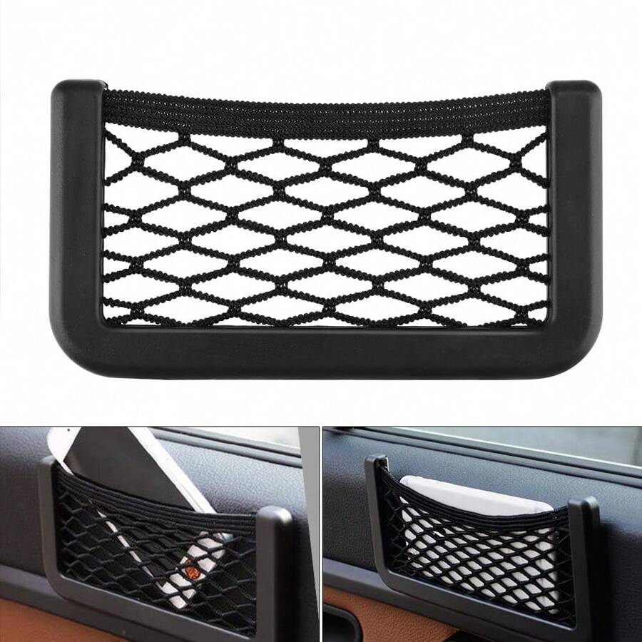4PCS Universal Car Seat Back Storage Elastic Mesh Net Bag Luggage Holder Pocket UK