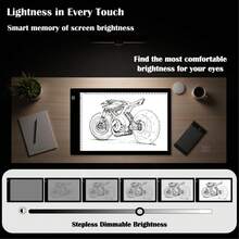 A4 LED Art Tracing Pad, Ultra-Thin 5mm Light Box With Stepless Dimming For Sketching, Stenciling & Crafting - Black - View 3