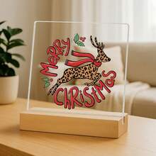 Plaque décorative et panneaux Léopard Renne Noël, Renne, Renne espion, Joyeux Noël, Famille de Noël, Noël - Décoration de bureau mignonne, Décoration de bureau, Décoration de maison, Décoration murale, Décoration de table, Décoration de chambre