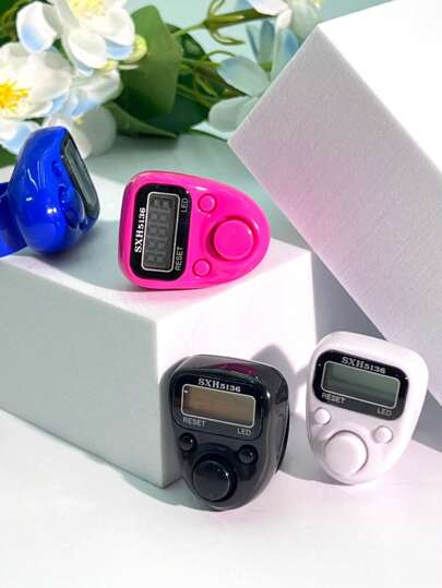 Contador de anéis portátil Tasbih, display LED, compacto e leve, 0-99999, conveniente para contagem de orações, contagem de estoque, contagem de pessoas e muito mais