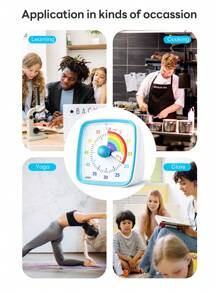 Yunbaoit Yunbaoit Visual Timer With Night Light, 60-Minute Countdown Timer For Adults , Silent Classroom Timer, Time Management Tool For Home, School, Or Work Blue Rainbow