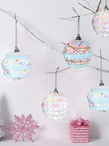 6 Stücke/12 Stücke 6cm bunte Weihnachtskugel-Set, Weihnachtskugel-Ornamente, Valentinstag dekorative Kugel-Geschenkbox, Weihnachtsbaum-Dekorationen, geeignet für Heimdekoration, Feiertagspartyszenen, Außenbereich-Dekoration, Valentinstag- und Hochzeitsdekoration, Weihnachtsdekorationen, Raumdekoration, Winterweihnachtsdekorationen, Weihnachtsgeschenke, Weihnachtsdekoration - Verschiedenfarbig - Übersicht 3