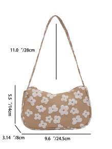 2025春夏新款轻薄面料单肩包，时尚简约休闲腋下包，白色纯色小手提包，适合日常使用、约会、送礼，适合年轻女性、大学生、上班族 - 彩色 - 查看 2