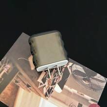 1个充电器保护套 [英国20W充电器保护套] [欧盟20W充电器保护套] [美国18/20W充电器保护套] 方形/波浪形透明，透明黑色TPU充电器保护套，防尘 - 彩色 - 查看 7