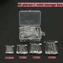 40/60/100/300/500 件银灰色安全别针，适用于工艺品、缝纫、针织、艺术、刺绣、针织、服装、裙子、胸针制作 - 优质材料，耐用，易于使用，多用途 - 銀色 - 查看 22