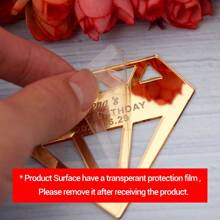 2/10/30/50/100/200张6.5x7.6厘米定制生日派对个性亚克力镜面迎婴派对席位卡装饰宾客邀请卡