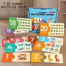 Children's Early Education English Alphabet/Math Enlightenment 1-20 Numeral Recognition Matching Cards, Baby Cognitive Toys - Multicolor - View 13