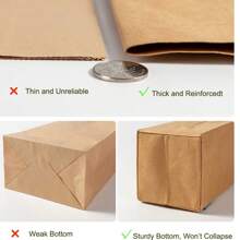 [2/3/4 包] 可洗牛皮纸储物袋 - 可折叠、可重复使用、抗撕裂，多用途收纳袋，适用于家庭、浴室、厨房和植物