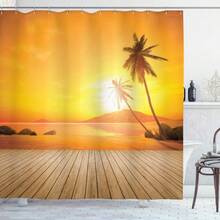 Olive Green Shower Curtain, Wedding Inspired Floral Arrangement Flourishing Nature Print, Cloth Fabric Bathroom Decor Green White - Màu cam nâu - Xem 1