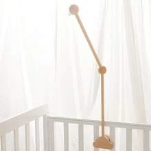 Soporte de madera en forma de nube para móvil de cuna, estante colgante sencillo para cabecera de cuna de bebé, accesorios para móvil de cuna, ganchos para juguetes, soporte multifuncional