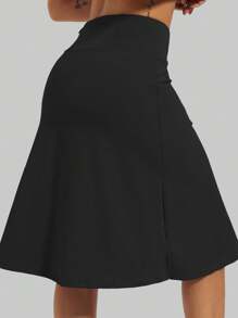 RUNONWHEELS 5 女士高尔夫裙，中长款网球裙，及膝裙裤，休闲运动风，宽松长裙带口袋，防紫外线