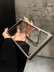 Transparent Acrylic Shockproof Protective Case With Hidden Business Lens Stand, Suitable For Samsung Galaxy S26 Ultra, S25, S24 Ultra, S22 Ultra, S23 - Grey - View 3