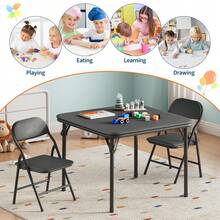 Kids Folding Chairs - Black - View 5