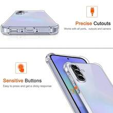适用于 Galaxy S25 Ultra S24 Ultra S23 Ultra S22 S21 FE A05 A06 A16 A26 A36 A56 A14 A24 A34 A54 A15 A25 A35 A55 水晶透明防震手机壳软 TPU 保险杠防刮保护套，适用于红米手机系列 - 無色 - 查看 7