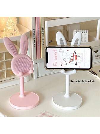 海贼王创意卡通手机支架，可爱卡通兔子平板电脑通用手机桌面支架带可调节伸缩升降懒人支架，儿童女友礼物，女性生日礼物，情人节礼物。