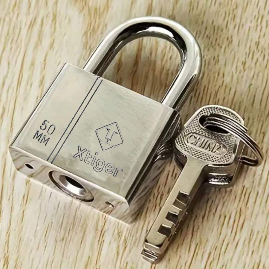 Heavy Duty Rust-Proof Waterproof Padlock With 4 Keys, Stainless Steel Metal Material, Suitable For Sheds, Gym Lockers, Fences And Garages - Ideal Housewarming And Moving Gift For Homeowners And Security-Conscious Individuals