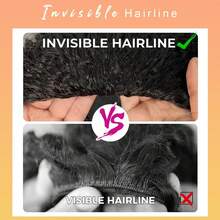 26Inch Short Afro Kinky Curly 3 In 1 Half Wig With Elastic Band Seamless Kinky Curly Flip Over Beginner Friendly Glueless Wear & Go Drawstring Band Clip In Wig Human Hair Black Color - Natural Black - 查看 7