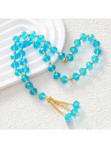 1pc Minimalist 33pcs 10mm Crystal Glass Beads Islamic Prayer Beads, Muslim Rosary, High-End Gift For Daily Prayer - Natural Crystal Bracelet - View 16