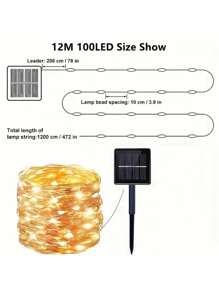 Solar Fairy Lights Outdoor 7M/12M/22M/32M | LED Waterproof String Lights With 8 Modes & Timer