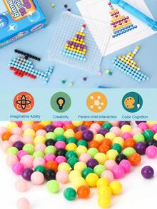 1500 مجموعة خرز قابل للذوبان في الماء 5 مم، ألعاب تعليمية للأطفال، خرز قابل للذوبان في الماء لصنع المجوهرات اليدوية مع خرز حسي، بخاخ ورق ملون، ملقاط، قالب مناسب كهدية عيد ميلاد لأطفال 5 سنوات وهدايا المناسبات، اكسسوارات فن إبداعي يدوي، الألوان عشوائية. - متعدد الألوان - مشاهدة 4