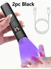 1pc/2pcs Portable UV LED Nail Lamp Handheld UV Light For Nails,Professional Nail Drying Lamp Gel X Lamp For Gel Nails Flash Cure Lamp For Gel Nails LED Nail Lamp Portable Mini Nail Dryer Gel Polish Nail Glue Gel USB Flashlight Home DIY Manicure Nail Art Tools Best Gifts For Girls