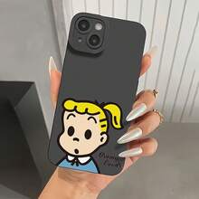 Funda para teléfono Harada Shu Girl Black Eyes Matte TPU Phone, compatible con 16E/15 Pro/14 Plus/13/12/11/8 Plus/Xs/Xr, con un lindo diseño de dibujos animados, simple y de alta gama, adecuado tanto para hombres como para mujeres, con lente en la contraportada. - Colores mixtos 1 - Ver 2